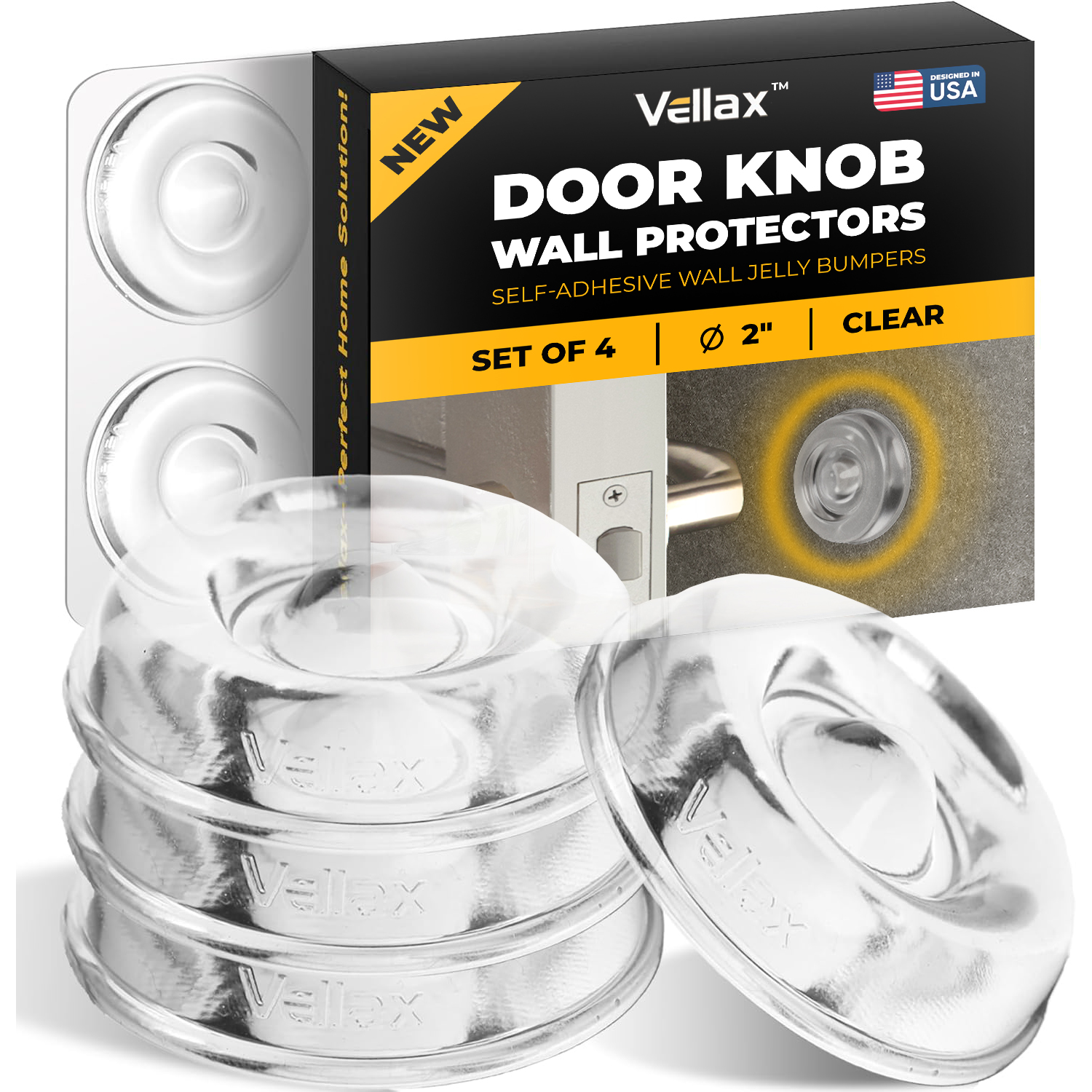 Wall Protectors -  4 Jelly Crown Bumpers