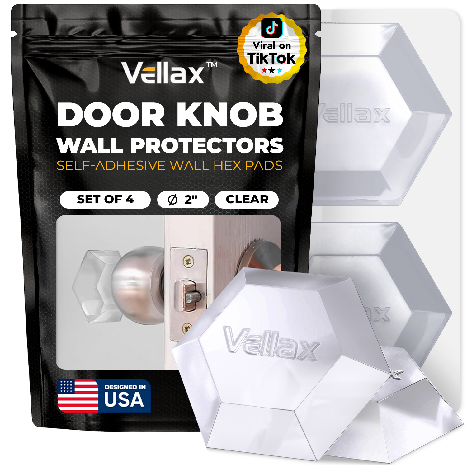 Wall Protectors -  4 Modern Hex Pads