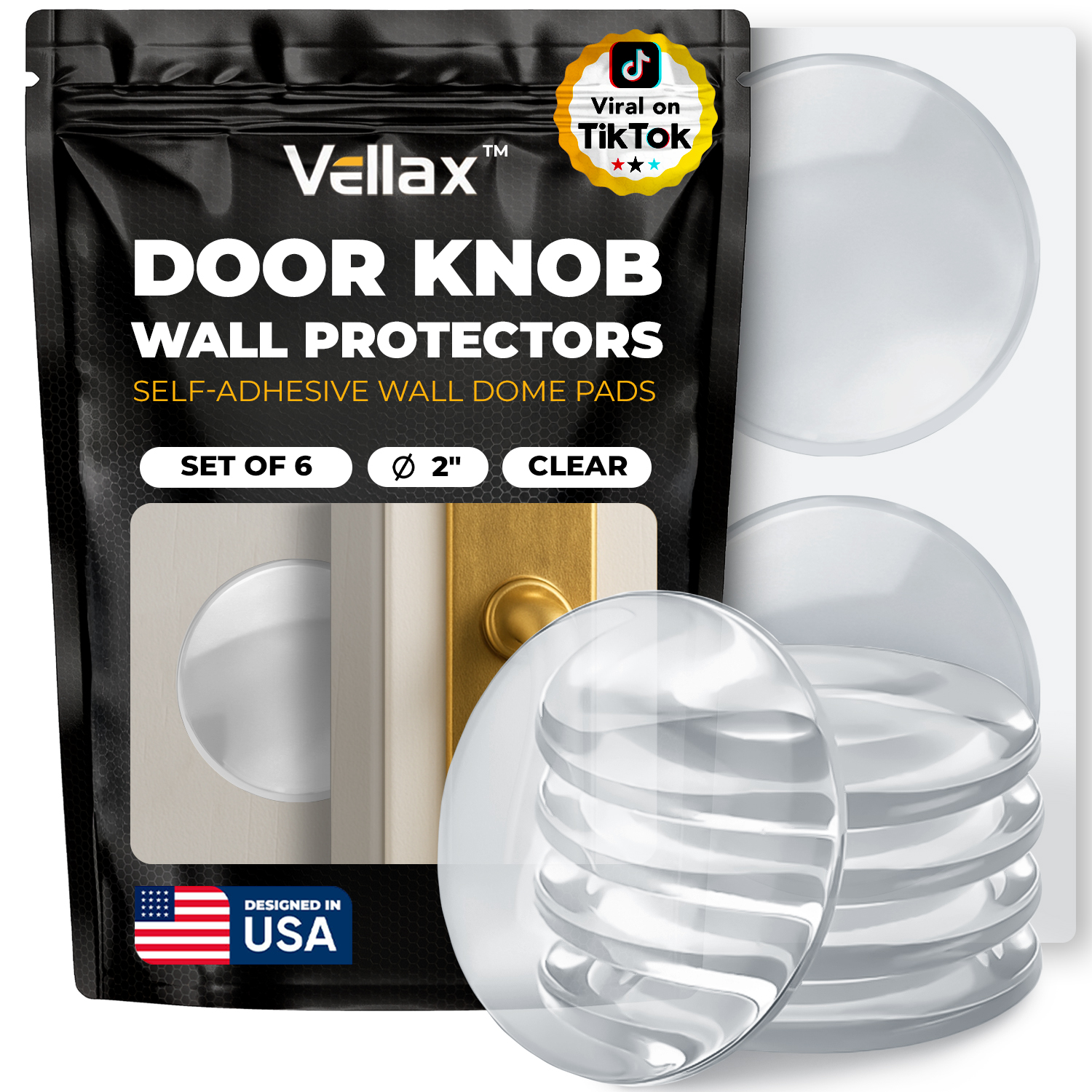 Wall Protectors - 6 Dome Pads