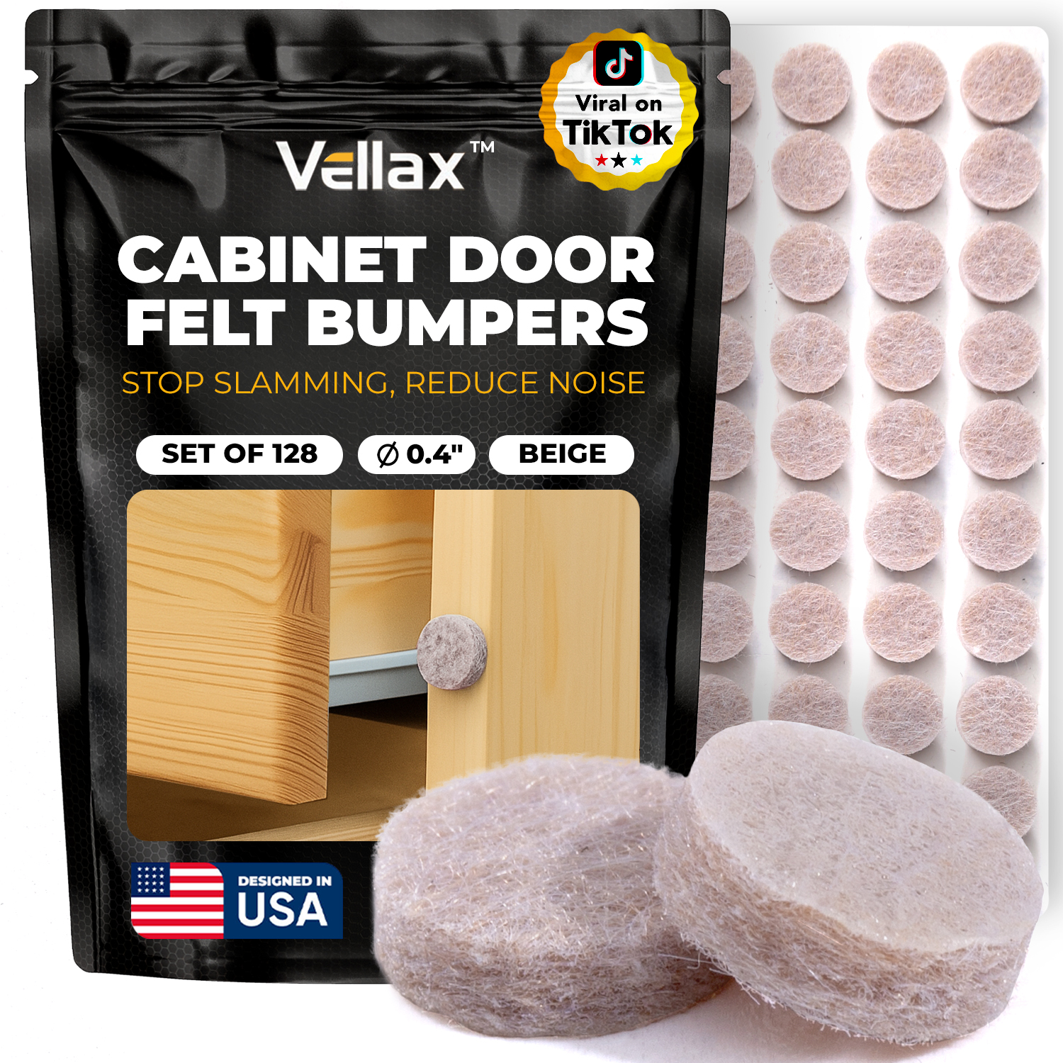 Cabinet Door Bumpers - Felt Pads