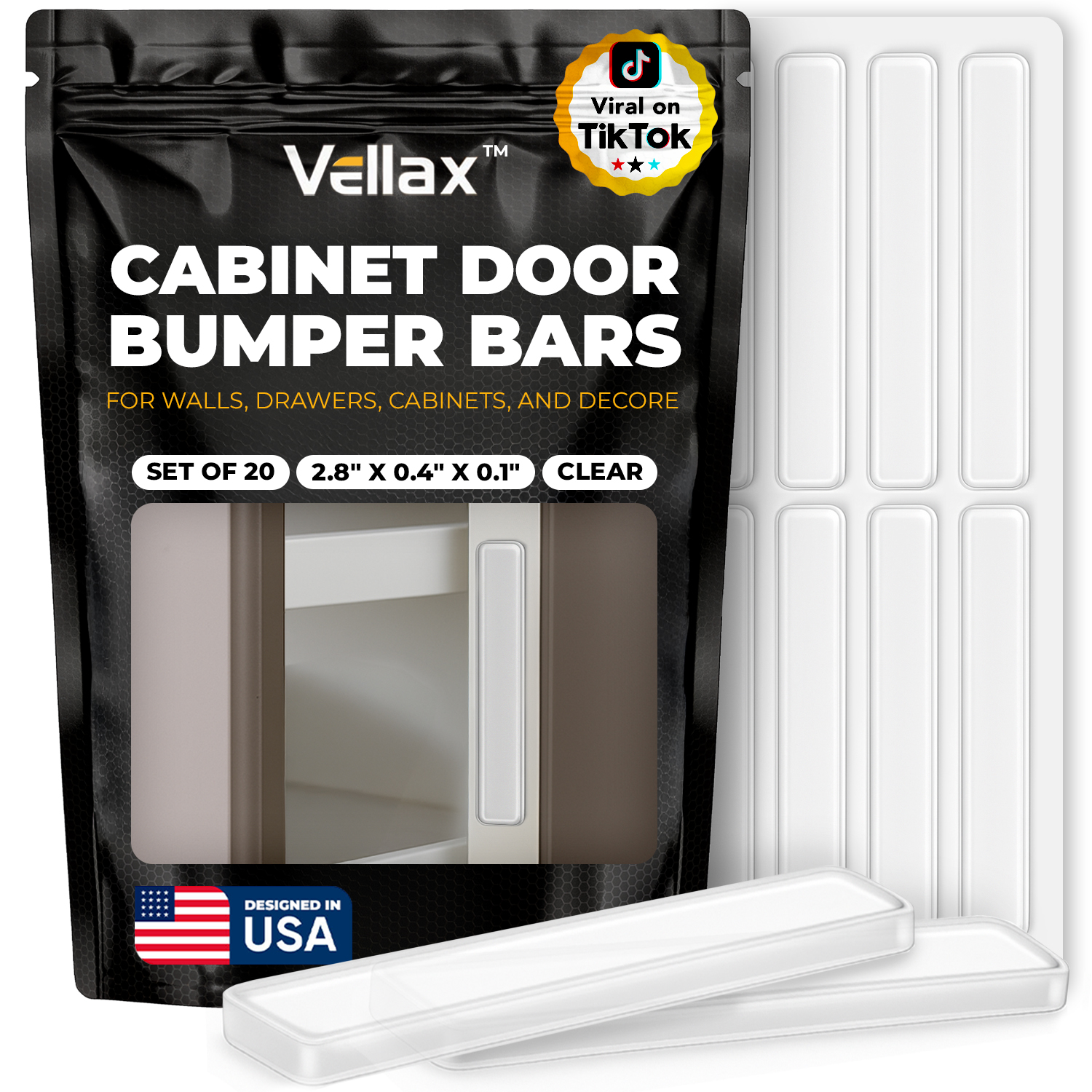 Cabinet Door Bumpers - Medium Bars